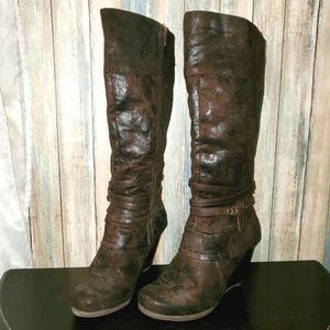 FINAL / FIRM ❗ HP🎉 BARETRAP Distressed Chocolate Boots, 7.5 🍂  WAS $93